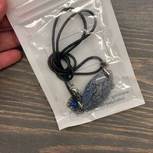 NEW blue gemstone pendant necklace